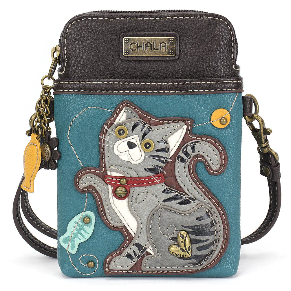 Cartera estilo Crossbody - Gato atigrado gris