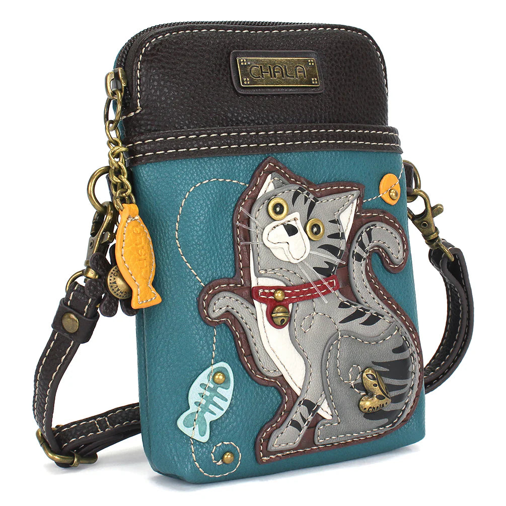 Cartera estilo Crossbody - Gato atigrado gris