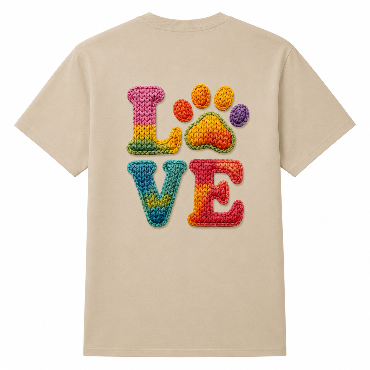 T-Shirt Impresa a estilo 3D "Love" con huellita