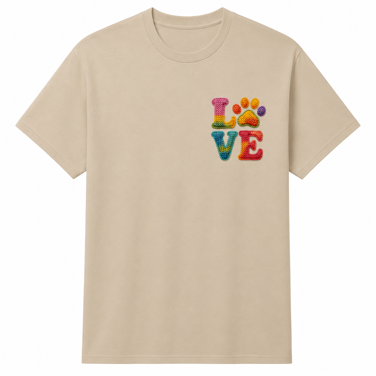 T-Shirt Impresa a estilo 3D "Love" con huellita