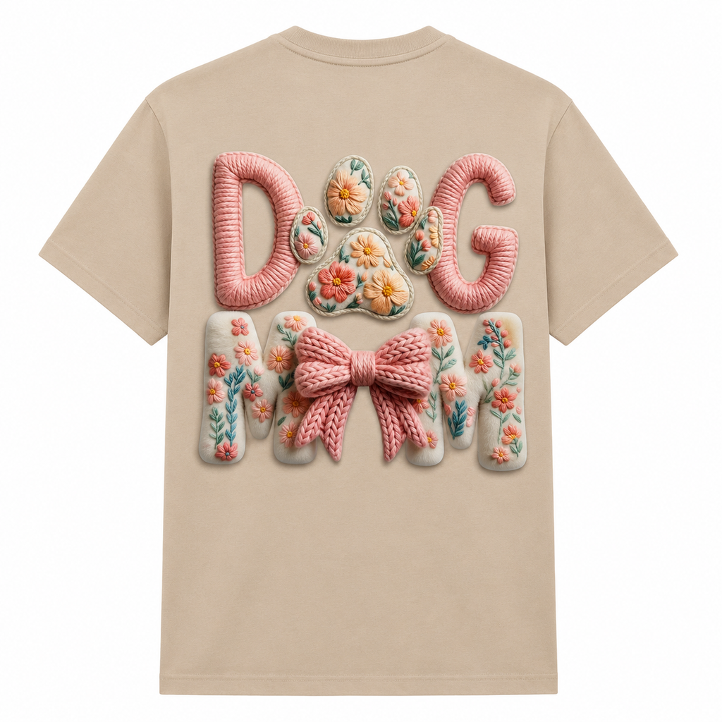 T-Shirt impresa a estilo 3D "Dog Mom"
