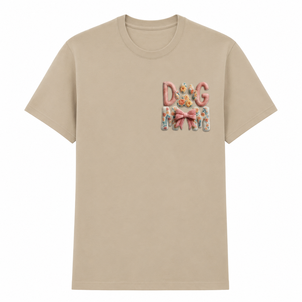 T-Shirt impresa a estilo 3D "Dog Mom"