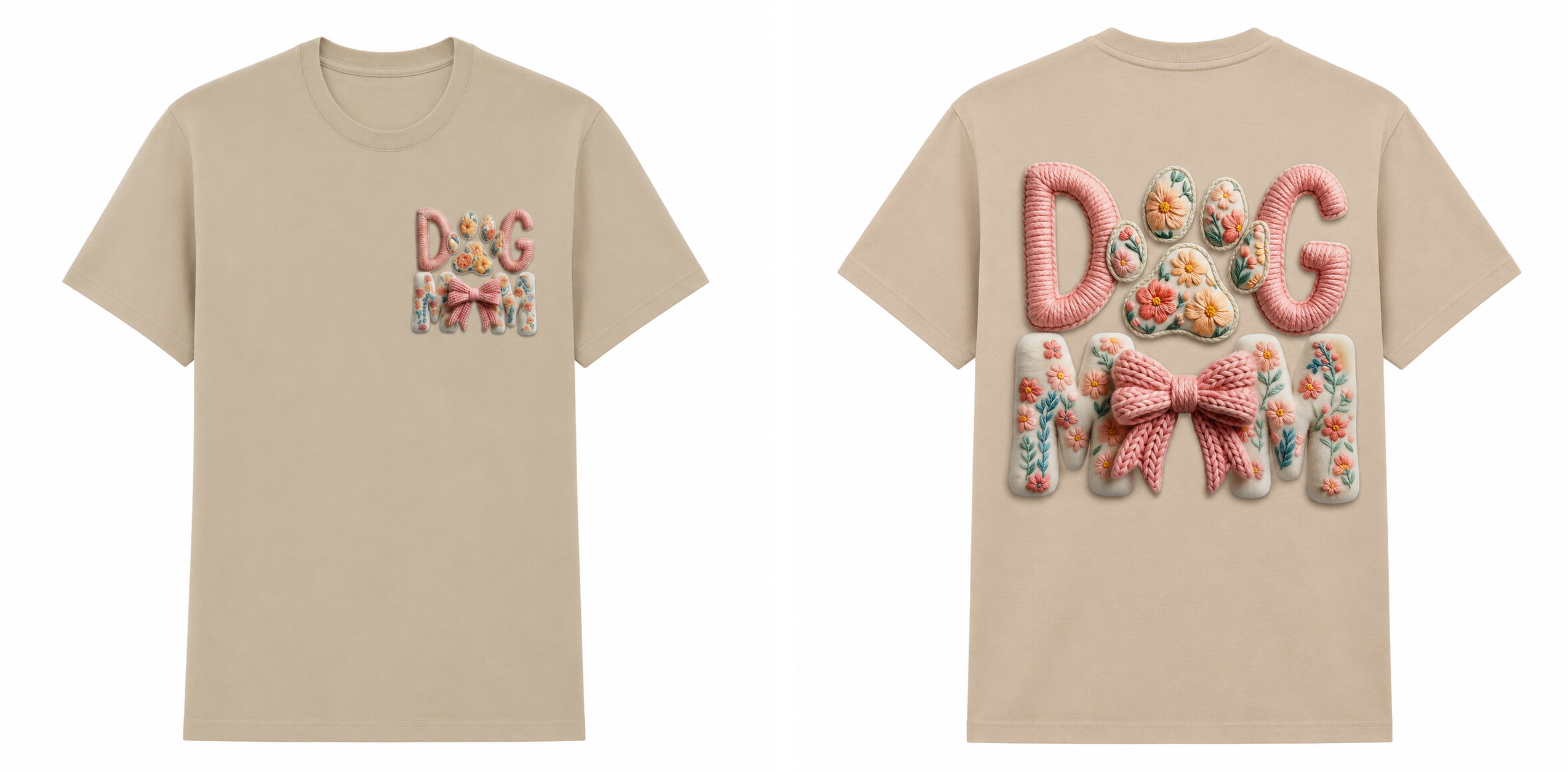 T-Shirt impresa a estilo 3D "Dog Mom"