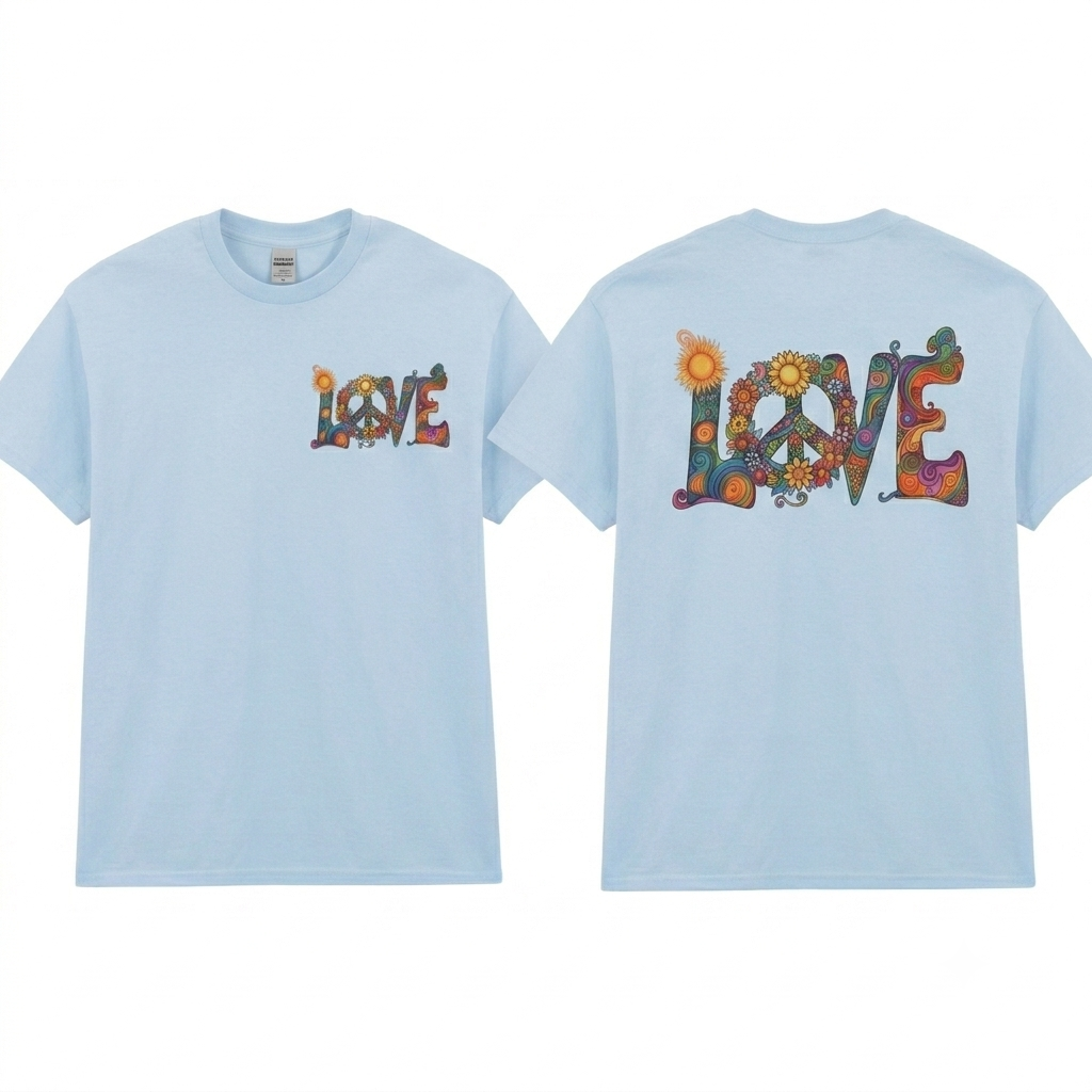 T-Shirt Impresa con "Love"