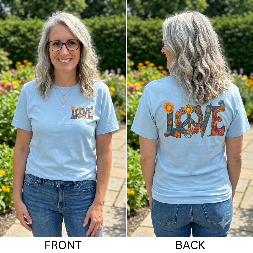 T-Shirt Impresa con "Love"