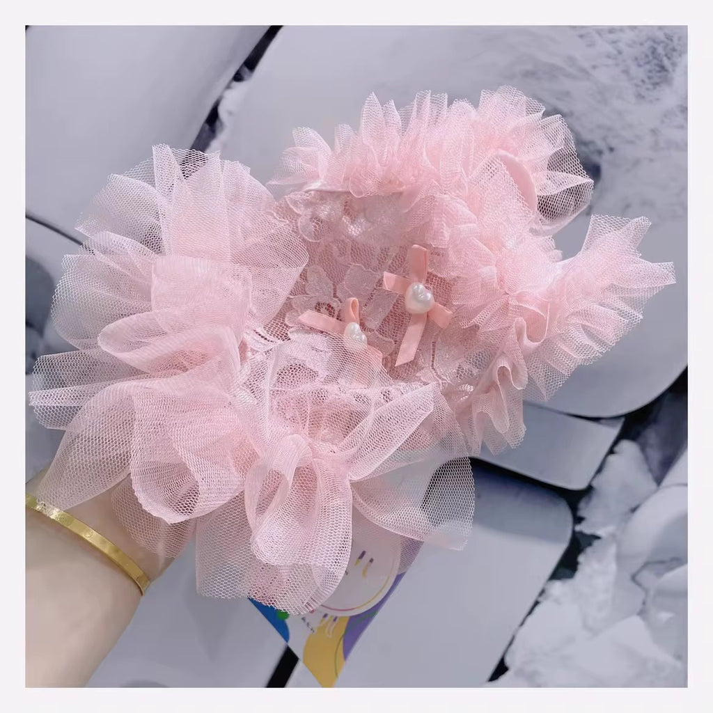 Vestido para mascota estilo bailarina con lazitos para el pelo.