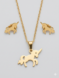 Set de collar y aretes Unicornio