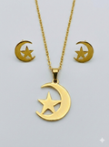 Set de collar y aretes con Luna+Estrella