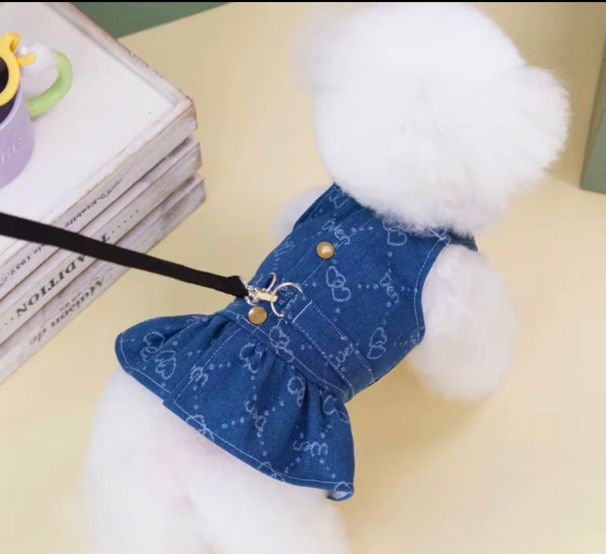 Vestido de mezclilla para mascota