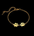Pulsera con dos huellas de mascotas