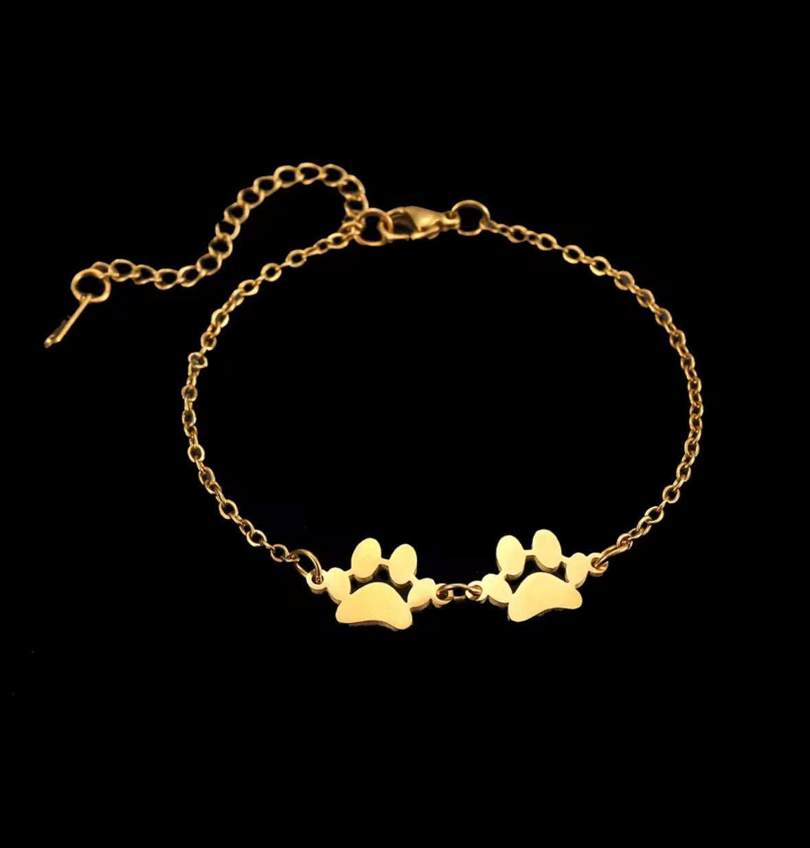 Pulsera con dos huellas de mascotas