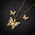 Set de collar y artes con mariposa