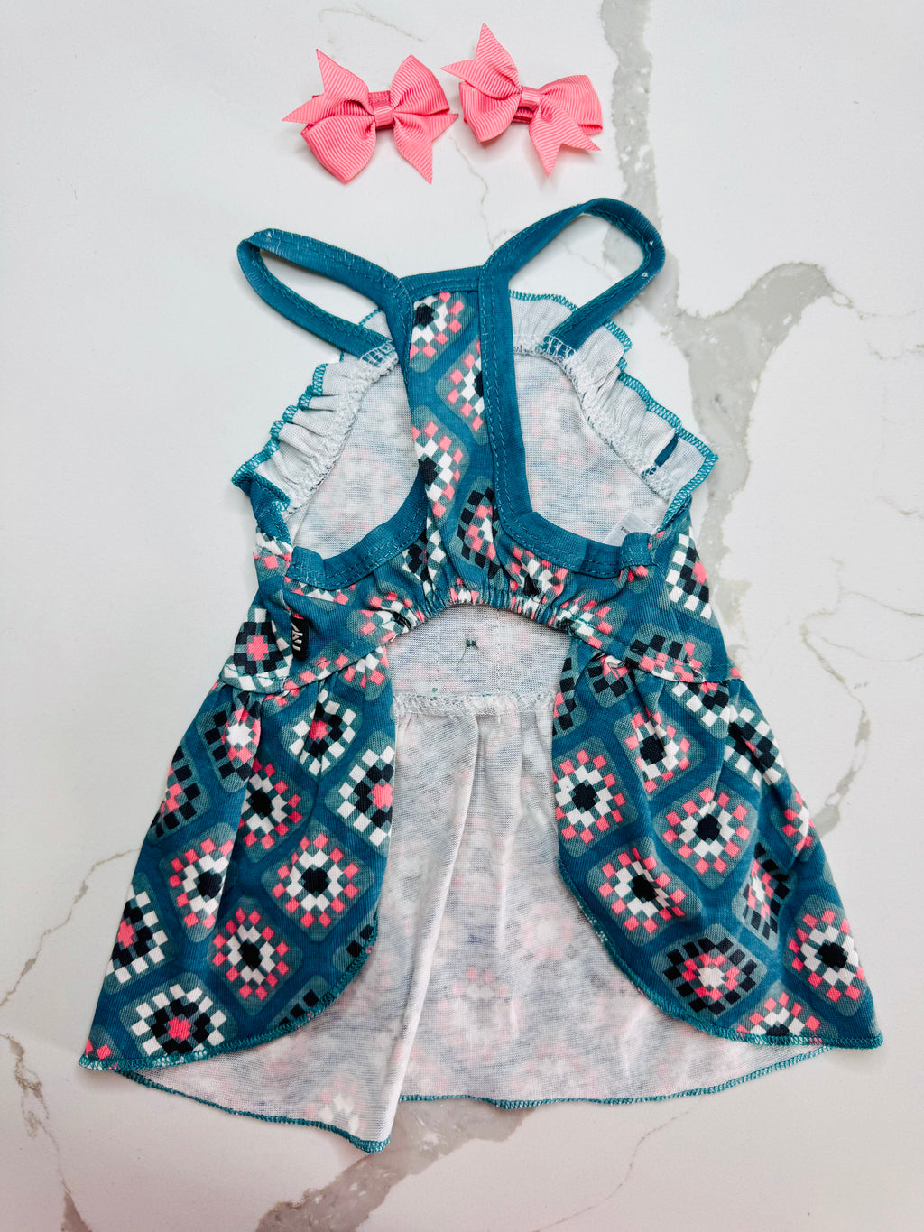 Vestido para mascota + Lazitos para el pelo