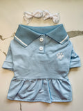 Vestido deportivo para mascota + lazitos para el pelo
