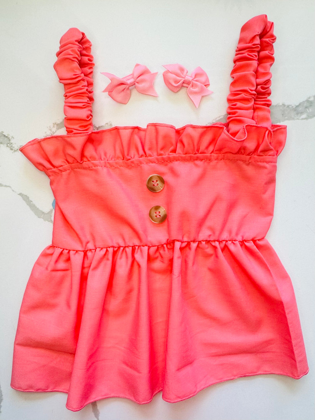 Vestido para mascota talla S + Lazitos para el pelo