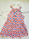 Vestido para mascota floral + florecitas para el pelo