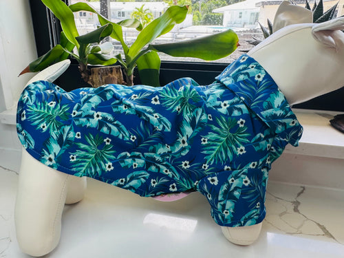 Camisa para mascota estilo hawaiana