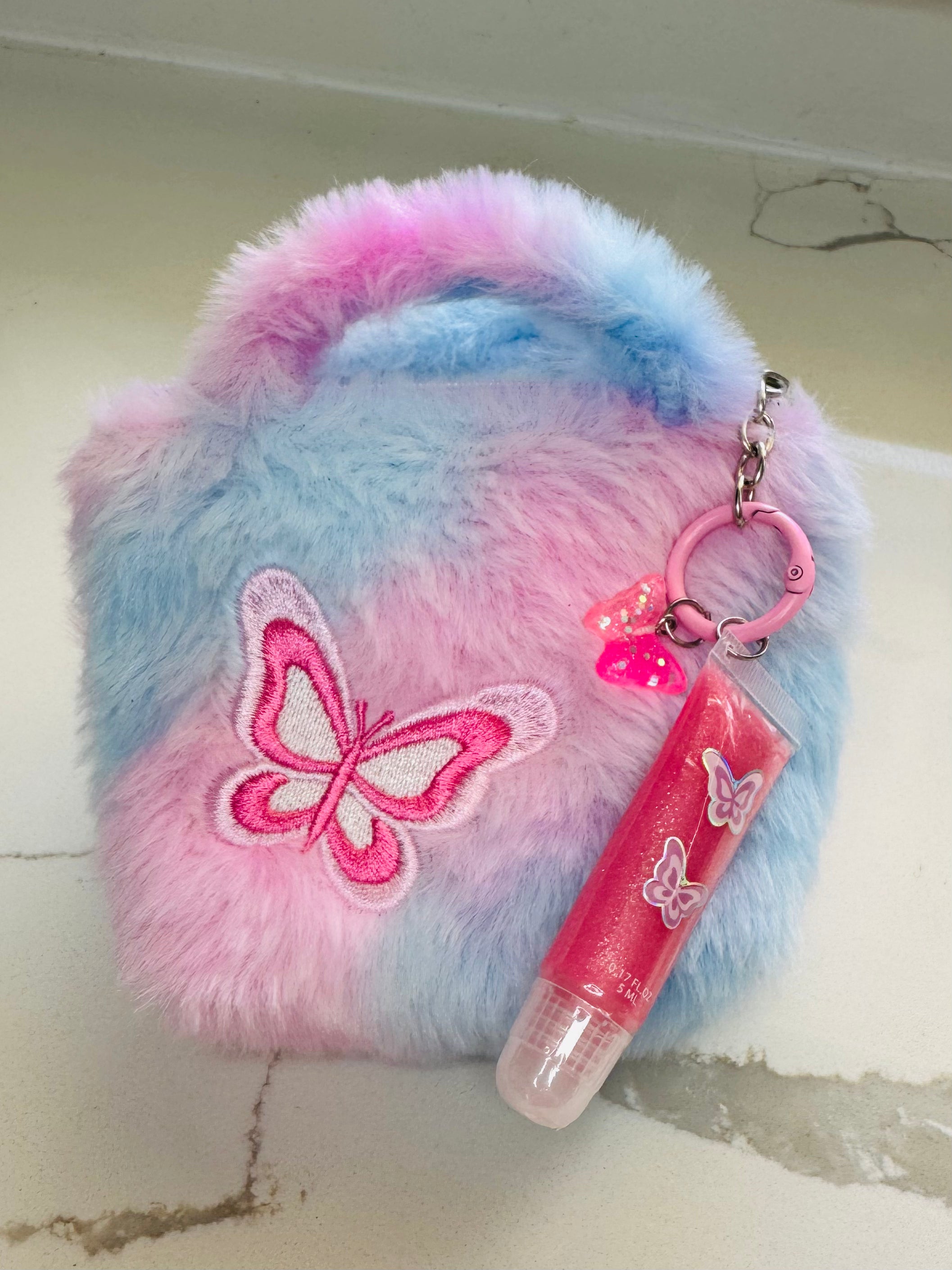 Mini cartera para mascota + brillo de labios para mama