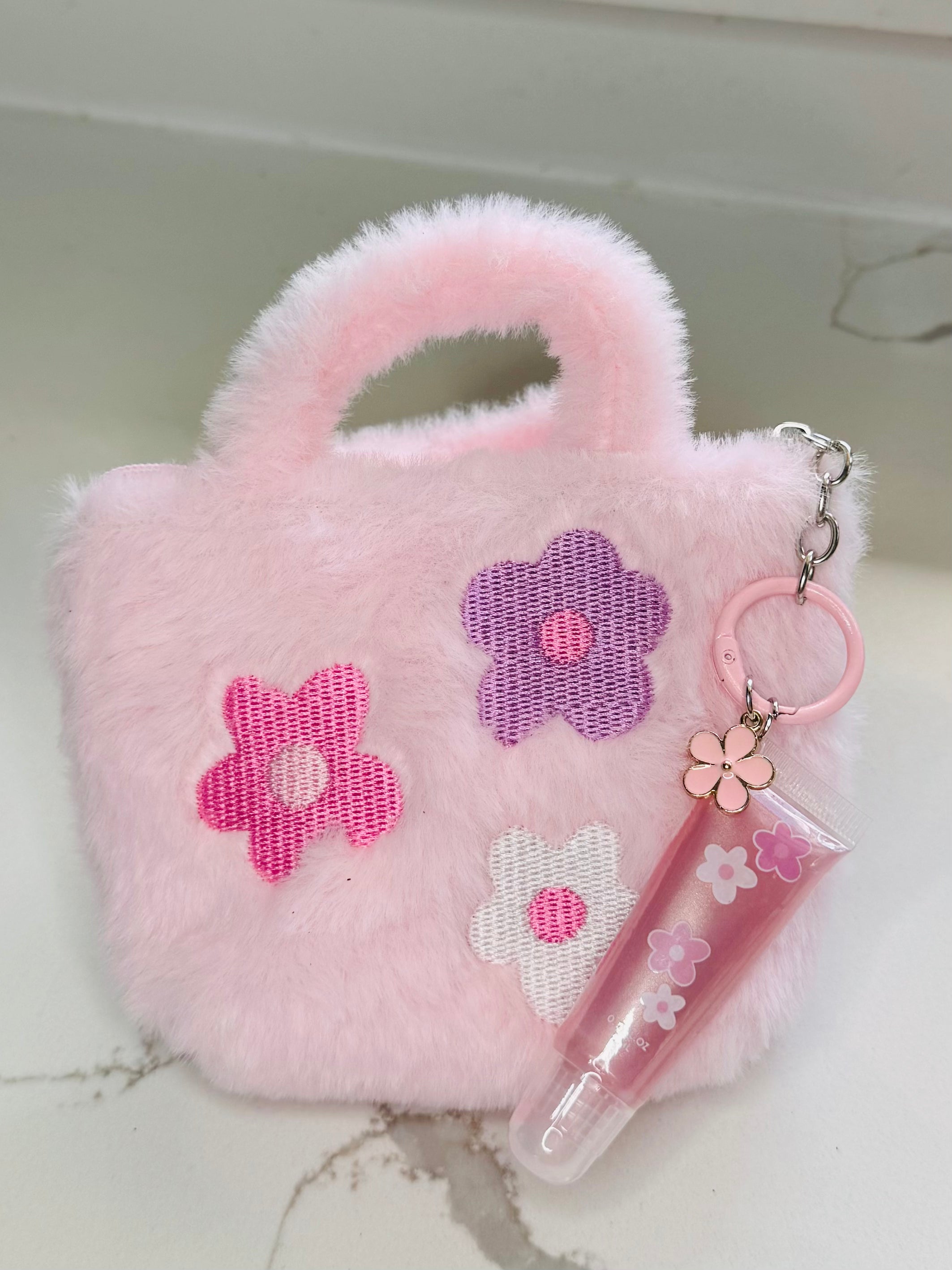 Mini cartera para mascotas + brillo de labios para mama