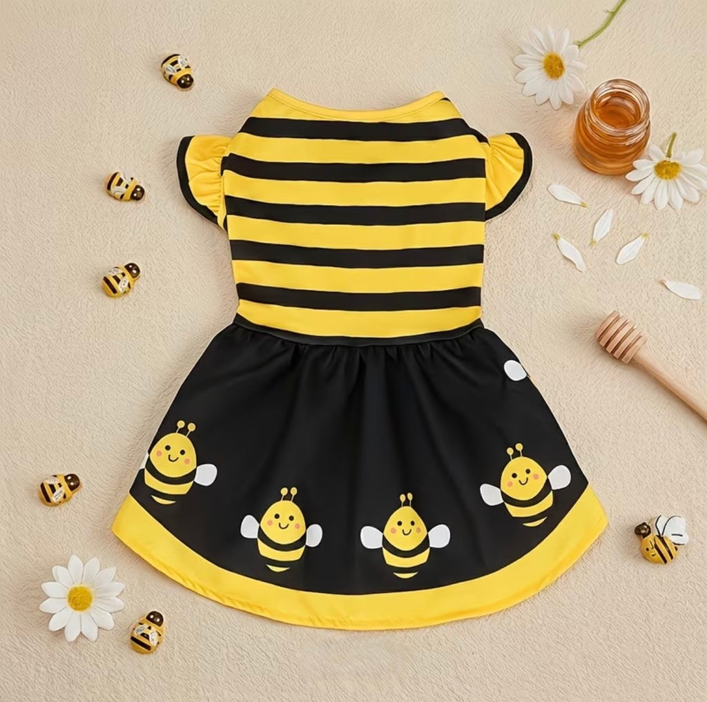 Vestido para mascota de abejita