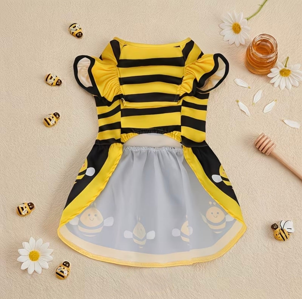 Vestido para mascota de abejita