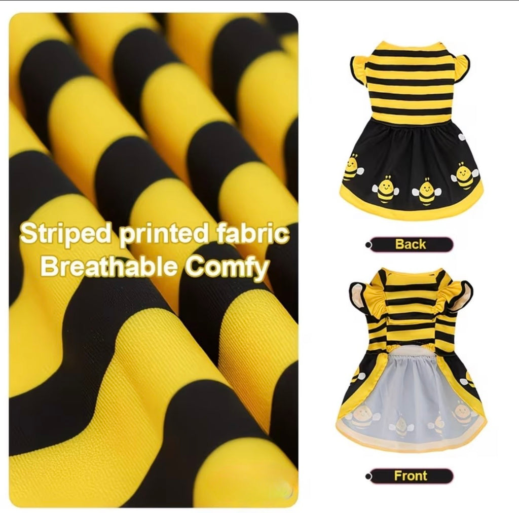 Vestido para mascota de abejita