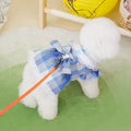 Vestido para Mascota a Cuadros + Lazitos para el pelo