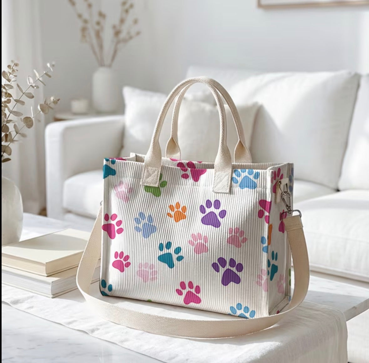Tote Bag con huellitas.