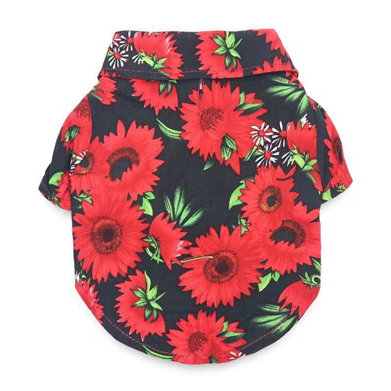 Camisa para mascota estilo hawaiana