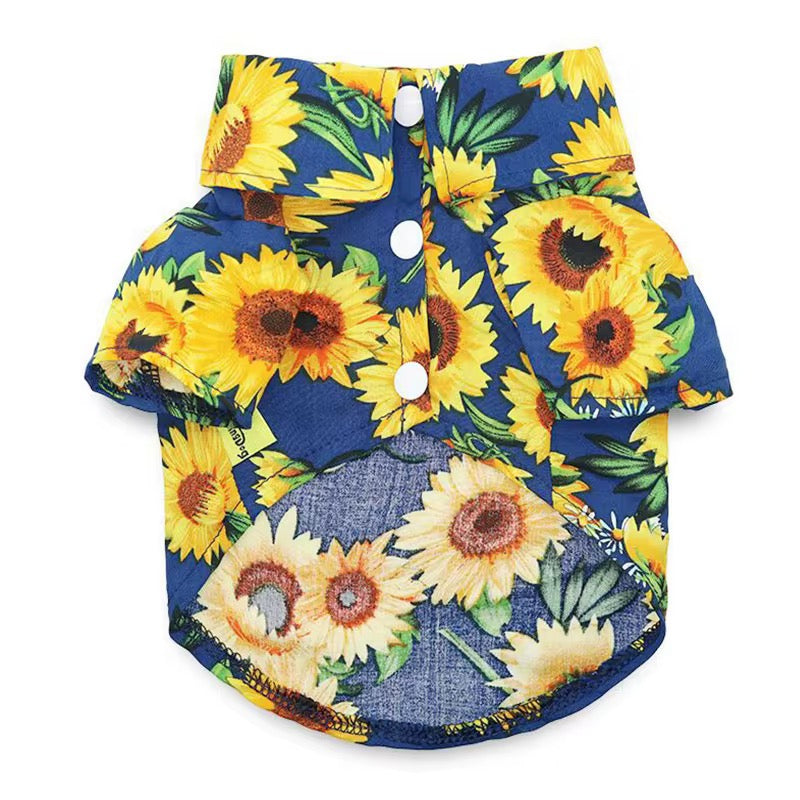 Camisa para mascota estilo hawaiana