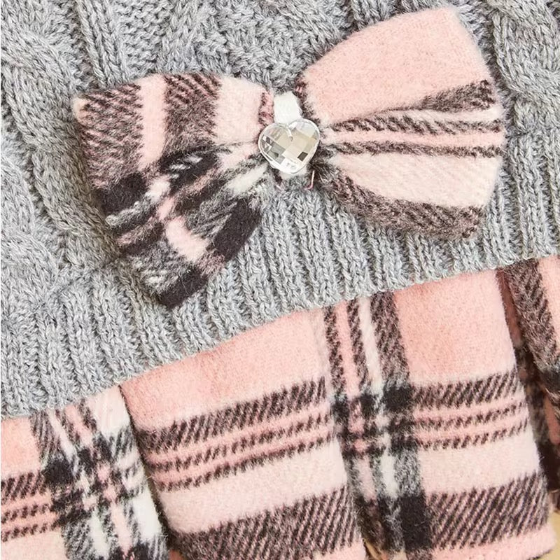 Vestido para mascota con lazitos para el pelo